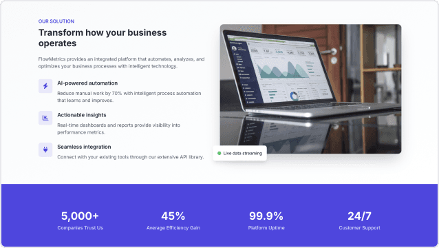 SaaS/Product Landing Page