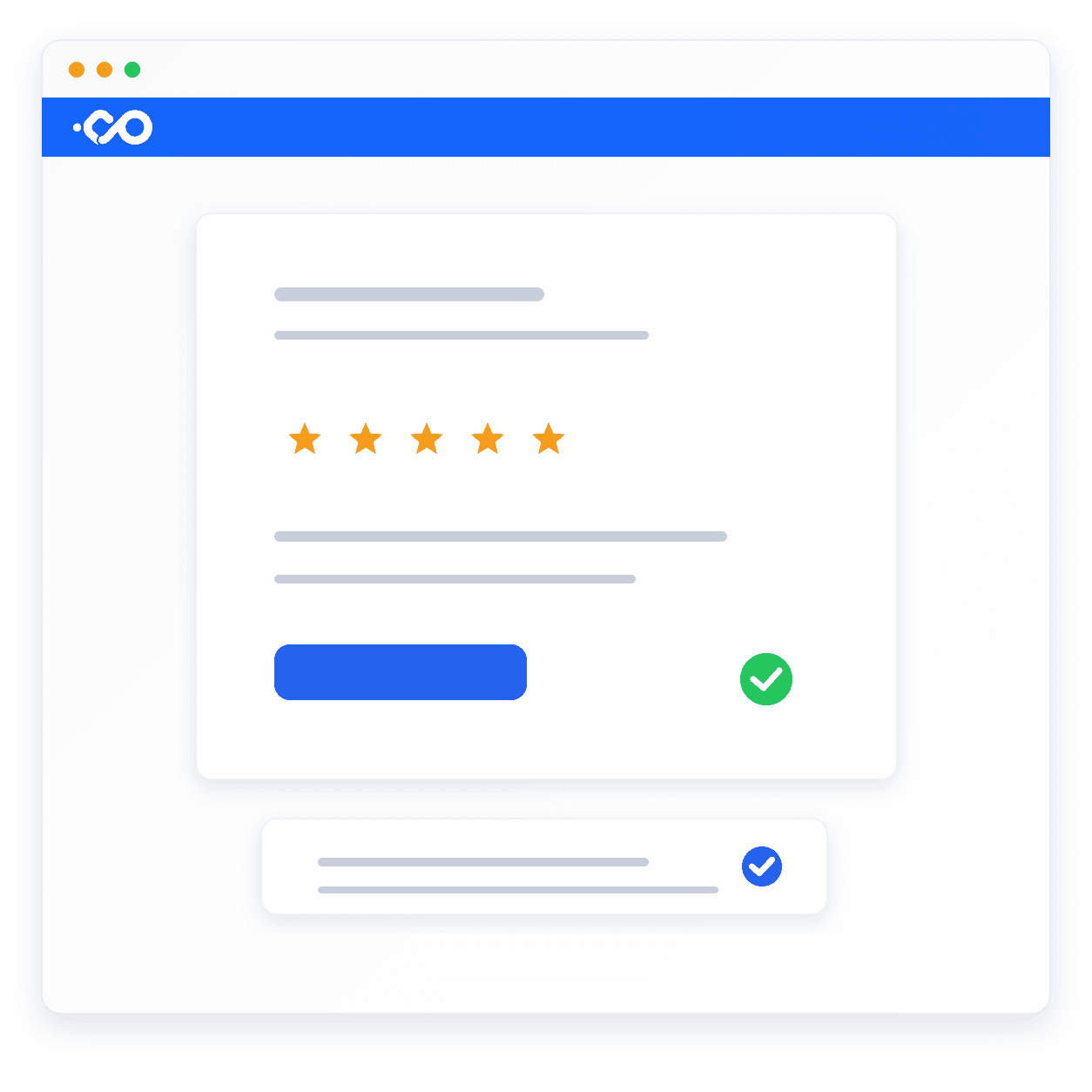 Turn customer follow-ups into one-click review requests