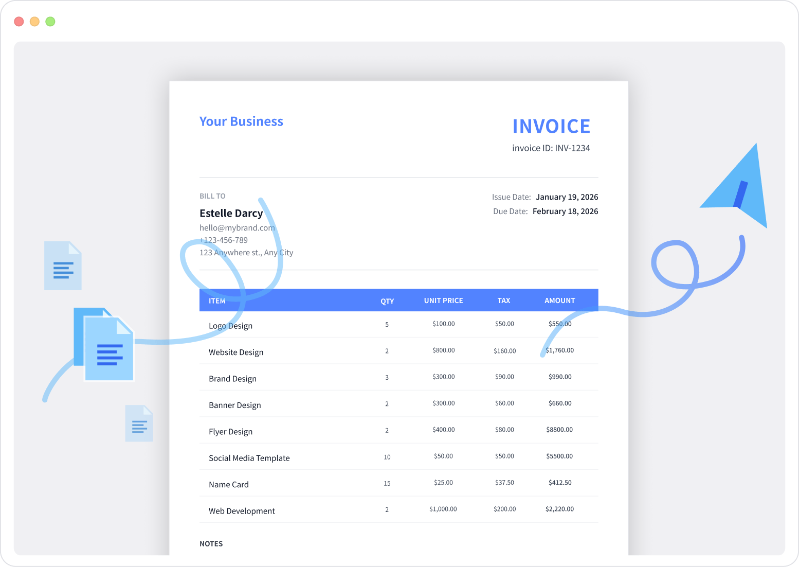 Create and Send Invoices in One Click